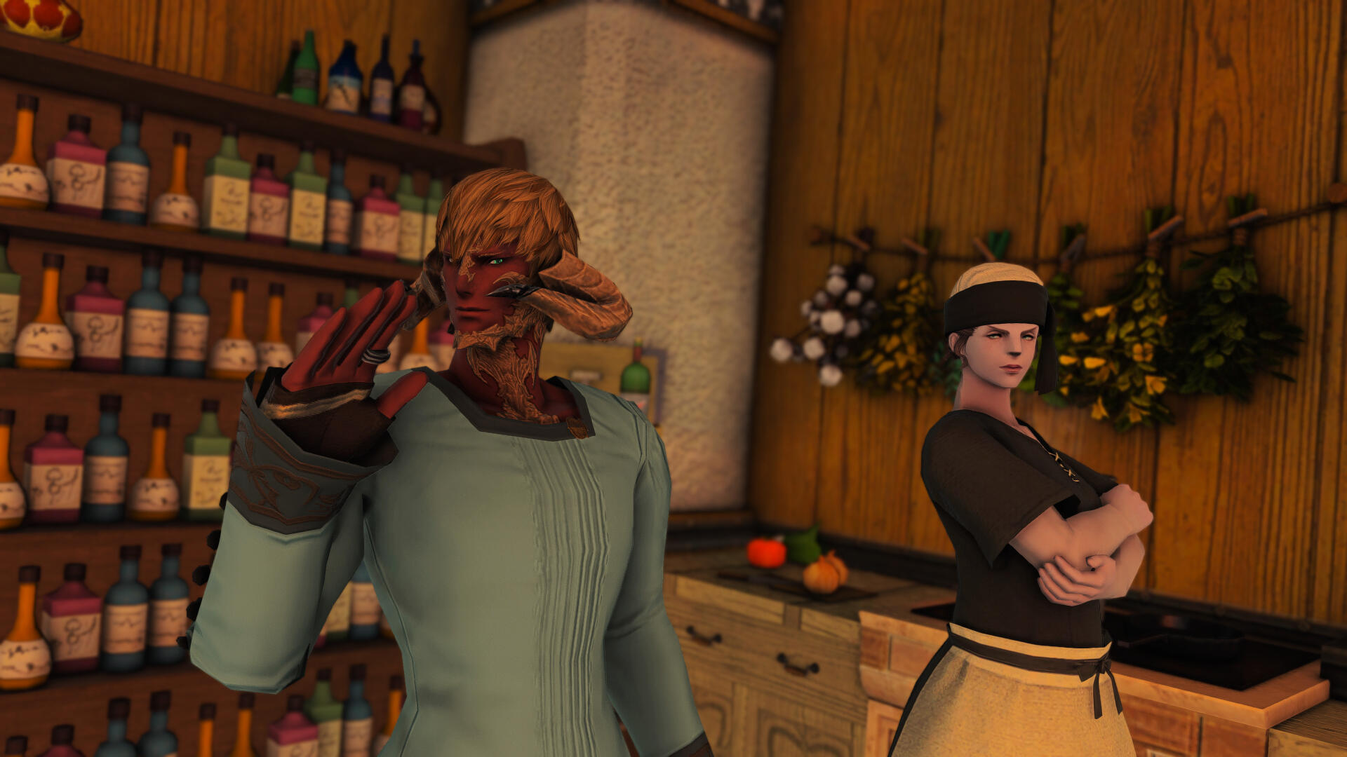 The Proprietor, Beautiful Ivy, and her regular employee, Zantetsu Kiba.